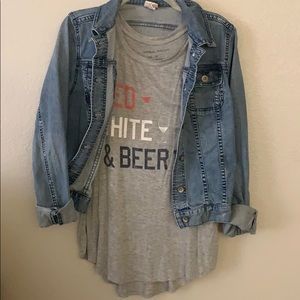 Red White and Beer Tank Top